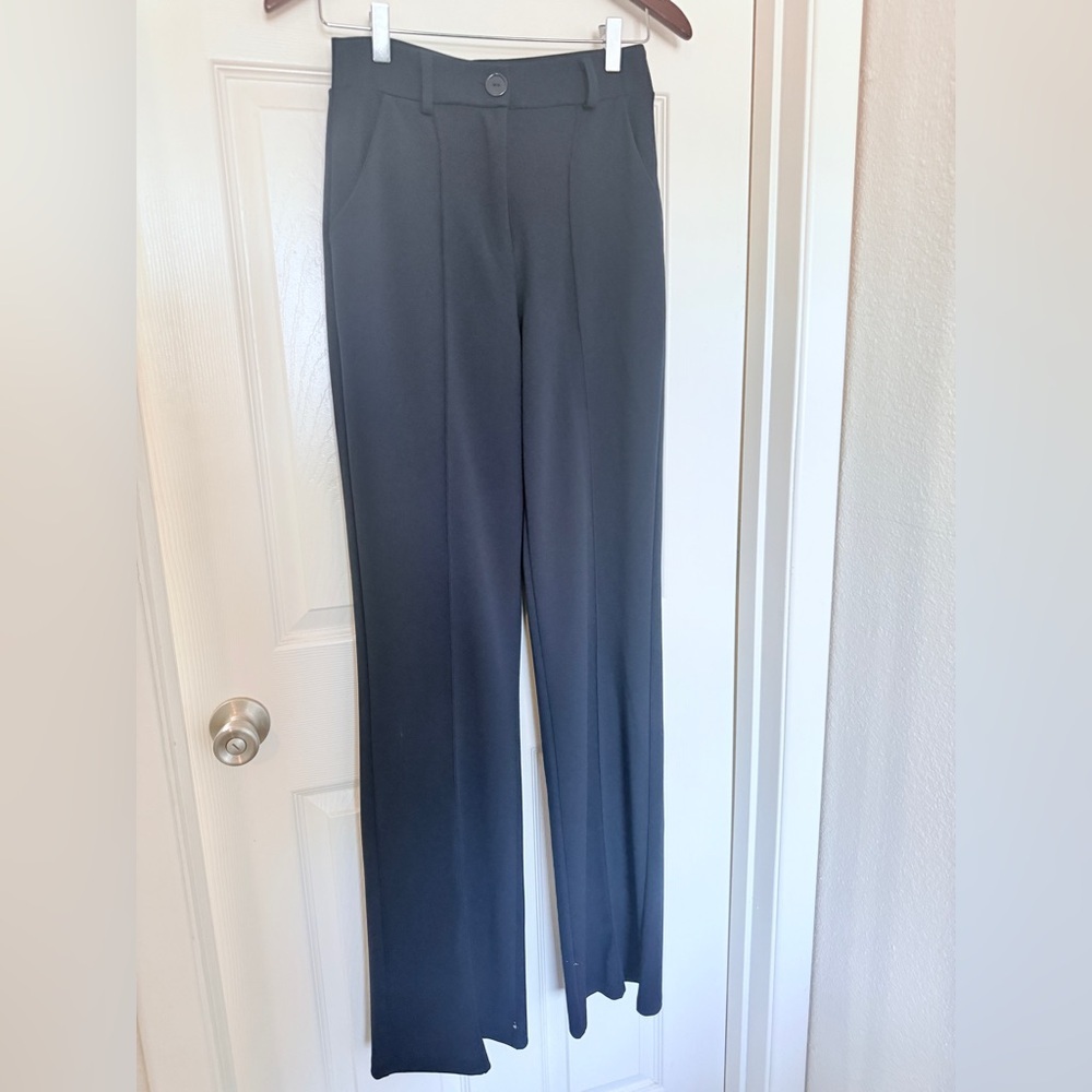 Fashion Nova Navy High Waisted Wide Leg Dress Pants Size M - Picture 5 of 6